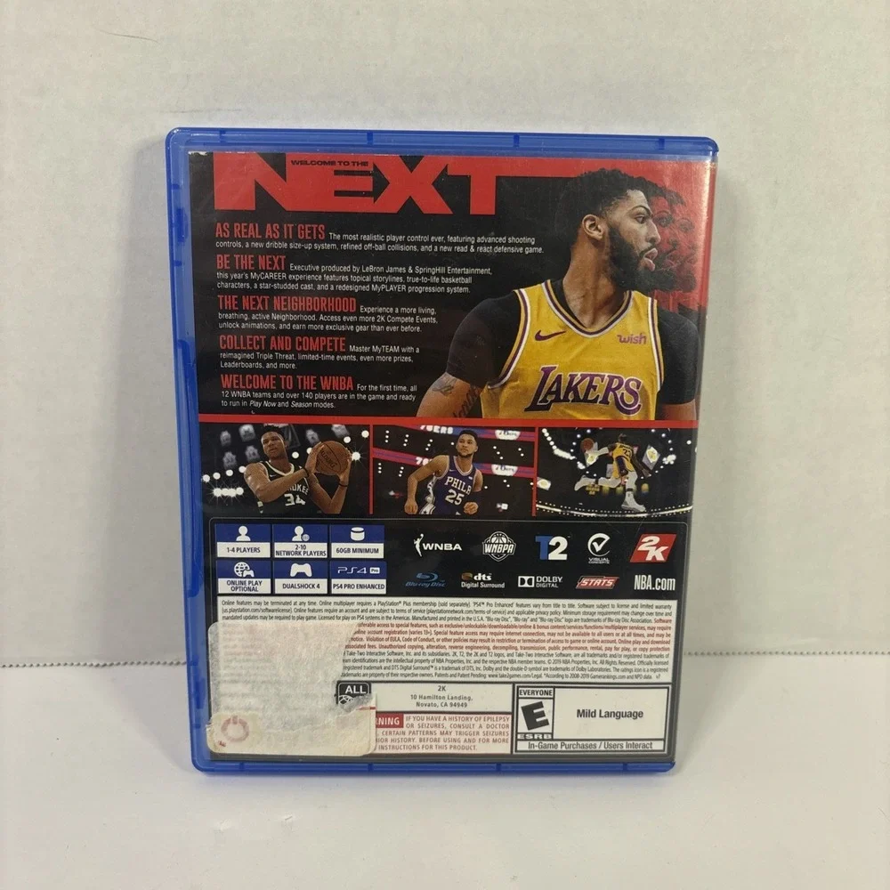 NBA 2K20 PS4 PlayStation 4 Game Tested No Manual Disc Only